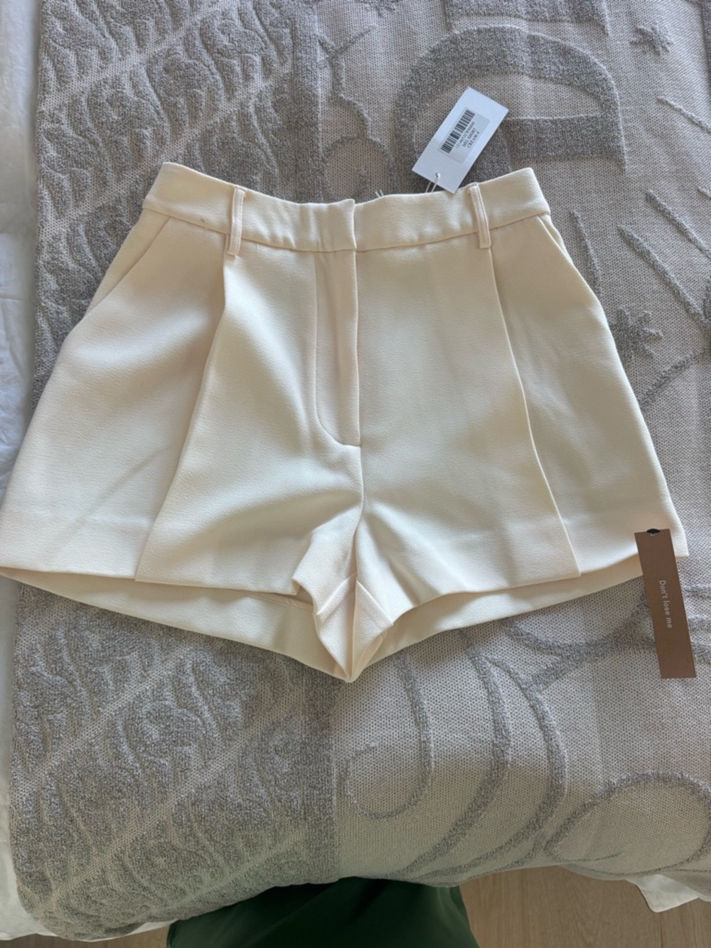 Reformation Cream High Waist Tailored Shorts - Picture 3 of 3